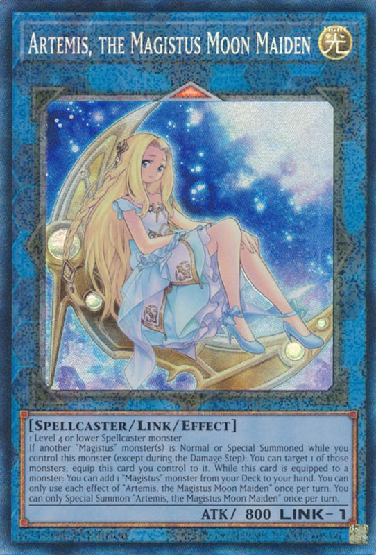 Artemis, the Magistus Moon Maiden [RA01-EN049] Prismatic Collector's Rare | Amazing Games TCG