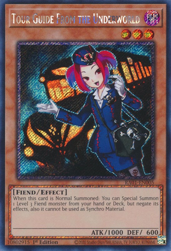 Tour Guide From the Underworld [RA01-EN005] Platinum Secret Rare | Amazing Games TCG