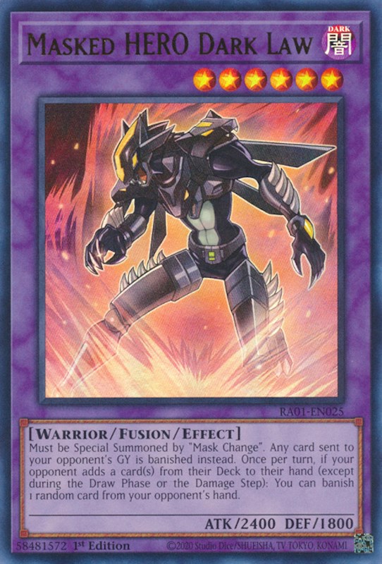 Masked HERO Dark Law [RA01-EN025] Ultra Rare | Amazing Games TCG