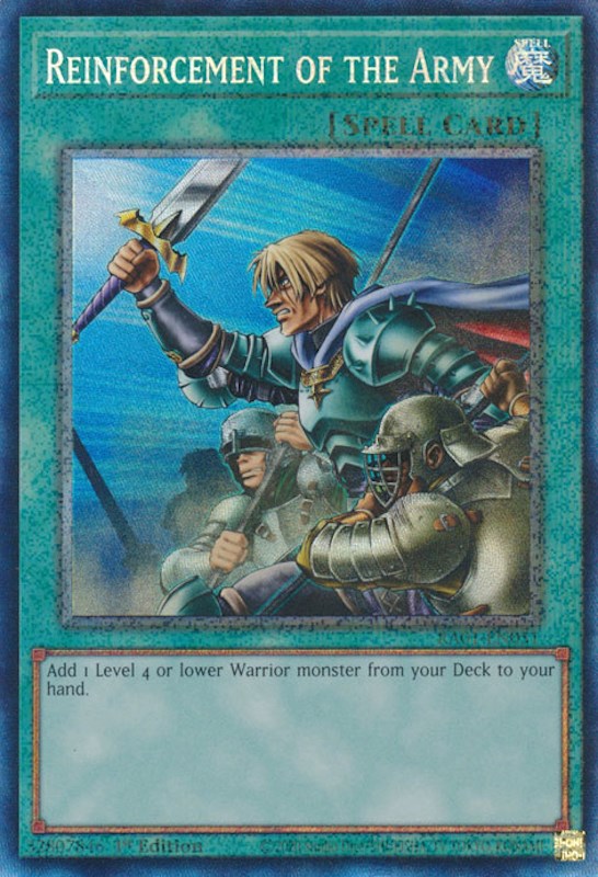 Reinforcement of the Army [RA01-EN051] Prismatic Collector's Rare | Amazing Games TCG