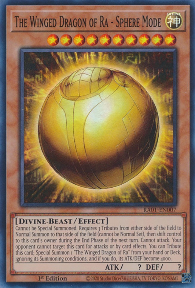 The Winged Dragon of Ra - Sphere Mode [RA01-EN007] Super Rare | Amazing Games TCG