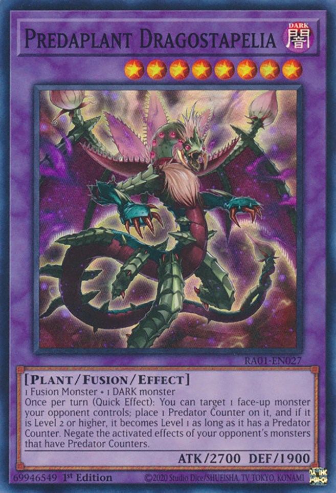 Predaplant Dragostapelia [RA01-EN027] Super Rare | Amazing Games TCG