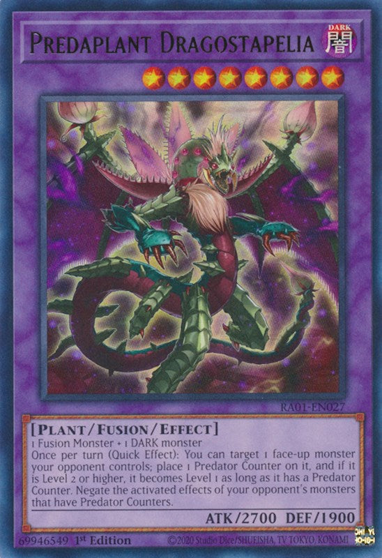 Predaplant Dragostapelia [RA01-EN027] Ultra Rare | Amazing Games TCG