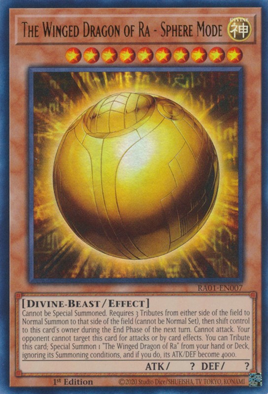 The Winged Dragon of Ra - Sphere Mode [RA01-EN007] Ultra Rare | Amazing Games TCG