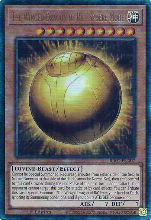 The Winged Dragon of Ra - Sphere Mode [RA01-EN007] Prismatic Ultimate Rare | Amazing Games TCG