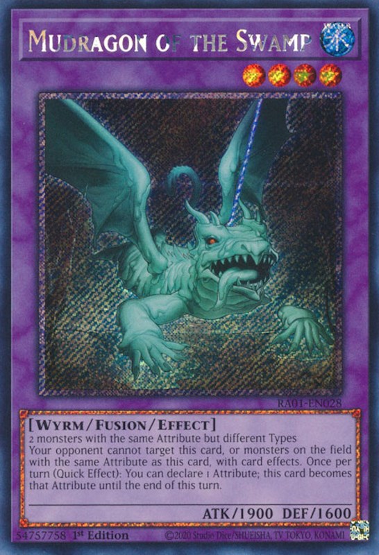 Mudragon of the Swamp [RA01-EN028] Platinum Secret Rare | Amazing Games TCG