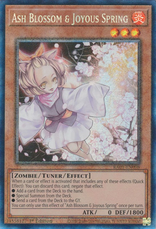 Ash Blossom & Joyous Spring [RA01-EN008] Prismatic Collector's Rare | Amazing Games TCG