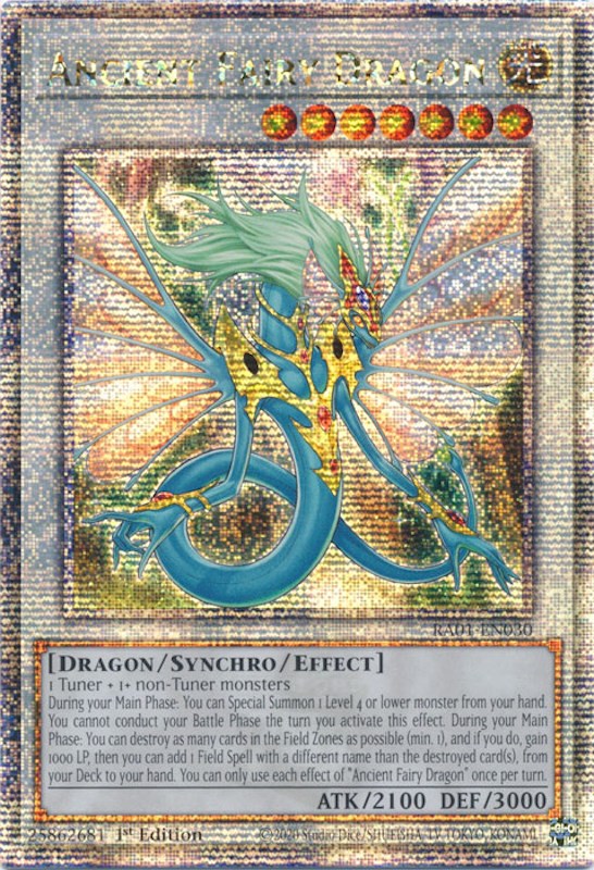 Ancient Fairy Dragon [RA01-EN030] Quarter Century Secret Rare | Amazing Games TCG