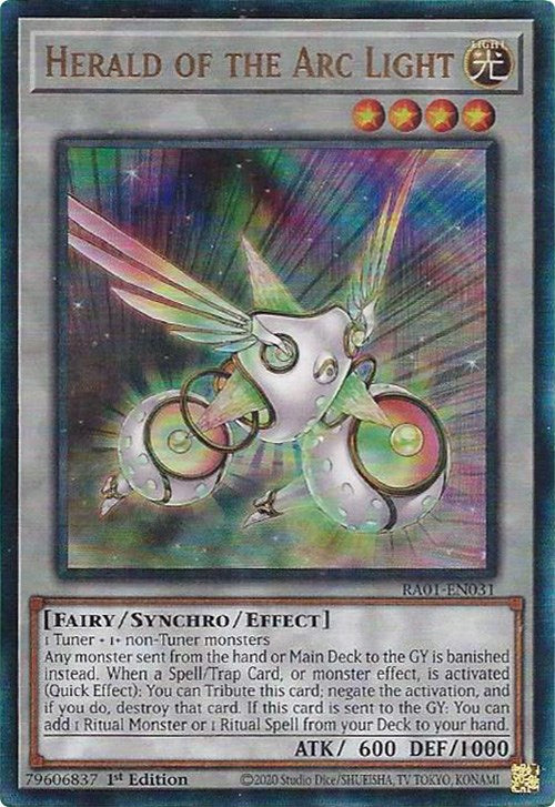 Herald of the Arc Light [RA01-EN031] Prismatic Ultimate Rare | Amazing Games TCG