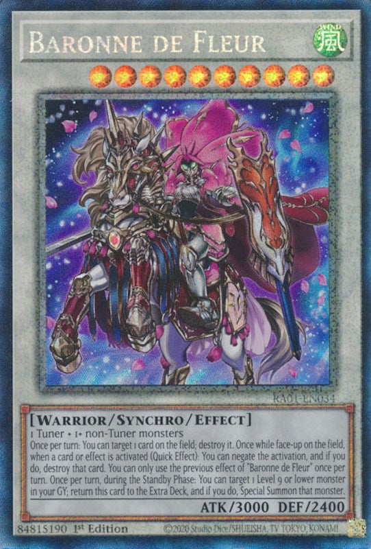 Baronne de Fleur [RA01-EN034] Prismatic Collector's Rare | Amazing Games TCG