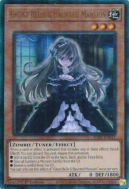 Ghost Belle & Haunted Mansion [RA01-EN011] Prismatic Ultimate Rare | Amazing Games TCG