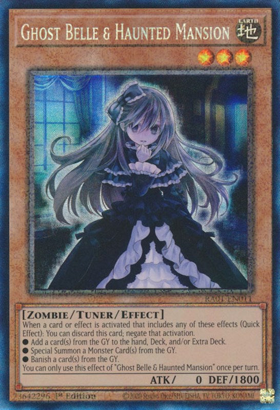 Ghost Belle & Haunted Mansion [RA01-EN011] Prismatic Collector's Rare | Amazing Games TCG