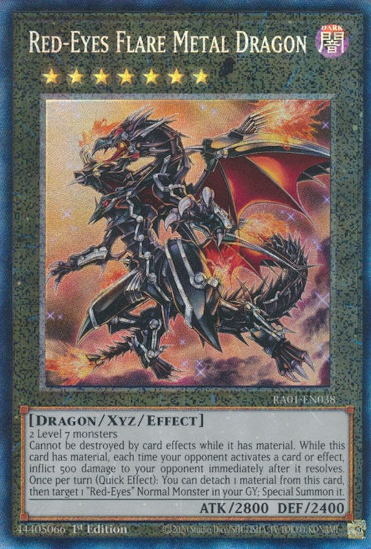 Red-Eyes Flare Metal Dragon [RA01-EN038] Prismatic Collector's Rare | Amazing Games TCG