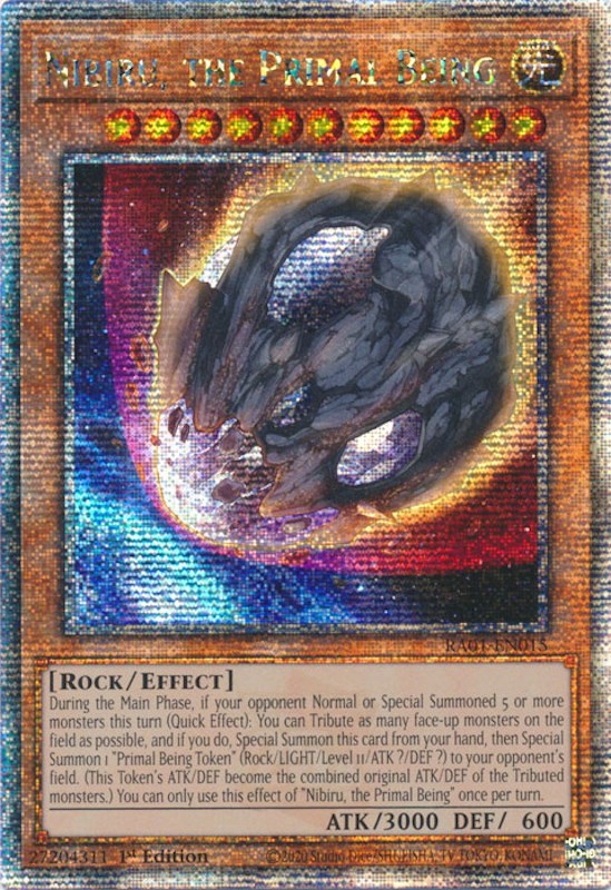 Nibiru, the Primal Being [RA01-EN015] Quarter Century Secret Rare | Amazing Games TCG