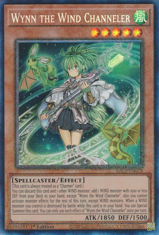 Wynn the Wind Channeler [RA01-EN018] Prismatic Collector's Rare | Amazing Games TCG