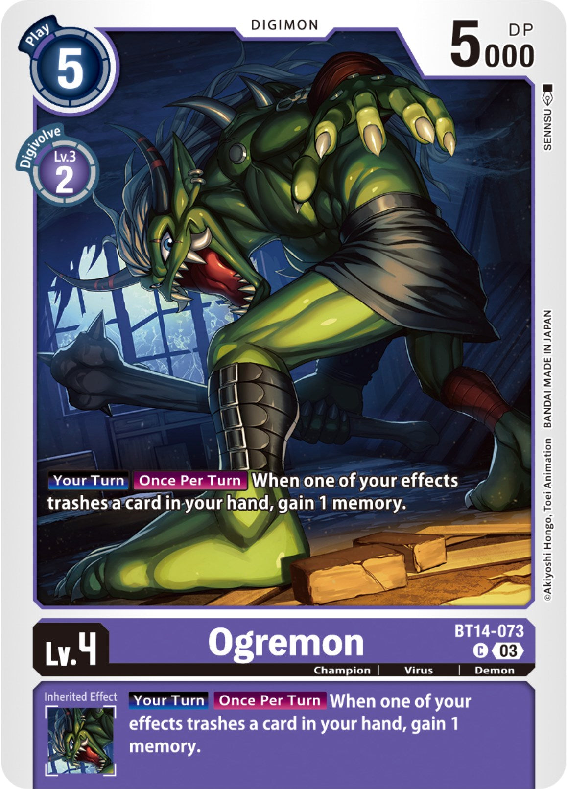 Ogremon [BT14-073] [Blast Ace] | Amazing Games TCG