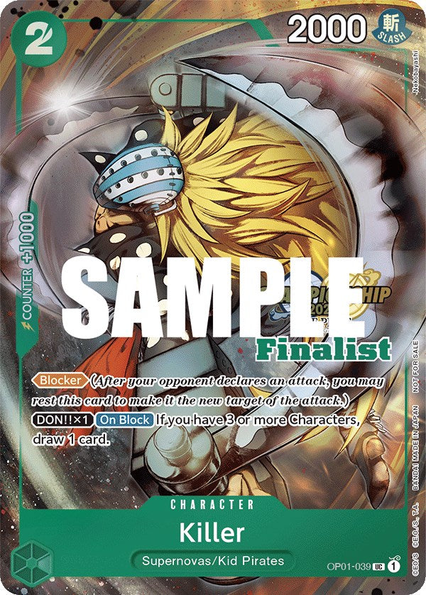 Killer (CS 2023 Top Players Pack) [Finalist] [One Piece Promotion Cards] | Amazing Games TCG
