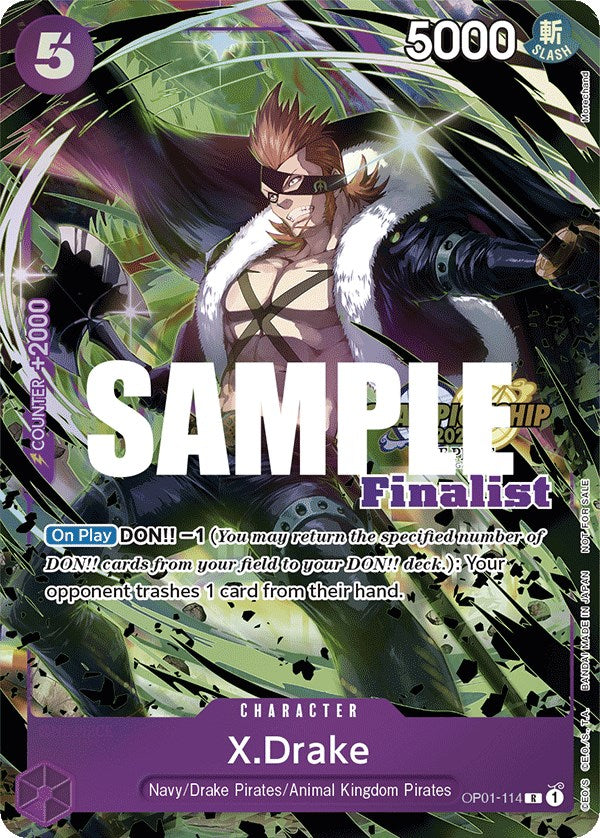 X.Drake (CS 2023 Top Players Pack) [Finalist] [One Piece Promotion Cards] | Amazing Games TCG