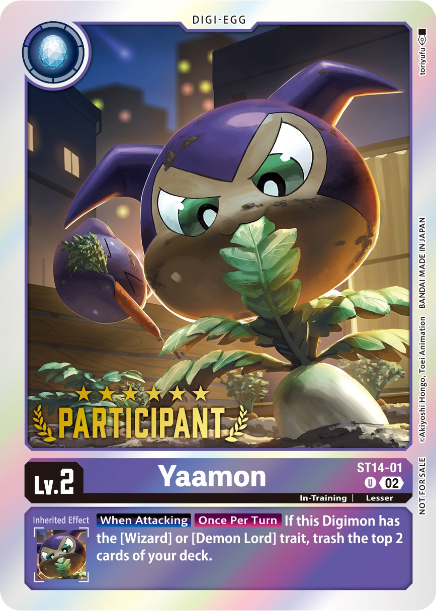 Yaamon [ST14-01] (Digimon 3-On-3 November 2023 Participation) [Starter Deck: Beelzemon Advanced Deck Set] | Amazing Games TCG