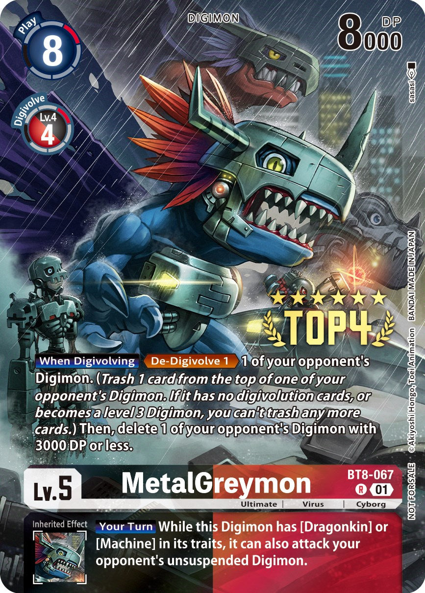 MetalGreymon [BT8-067] (Digimon 3-On-3 November 2023 Top 4) [New Awakening] | Amazing Games TCG