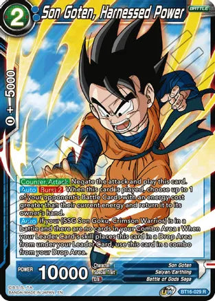 Son Goten, Harnessed Power (BT16-029) [Realm of the Gods] | Amazing Games TCG