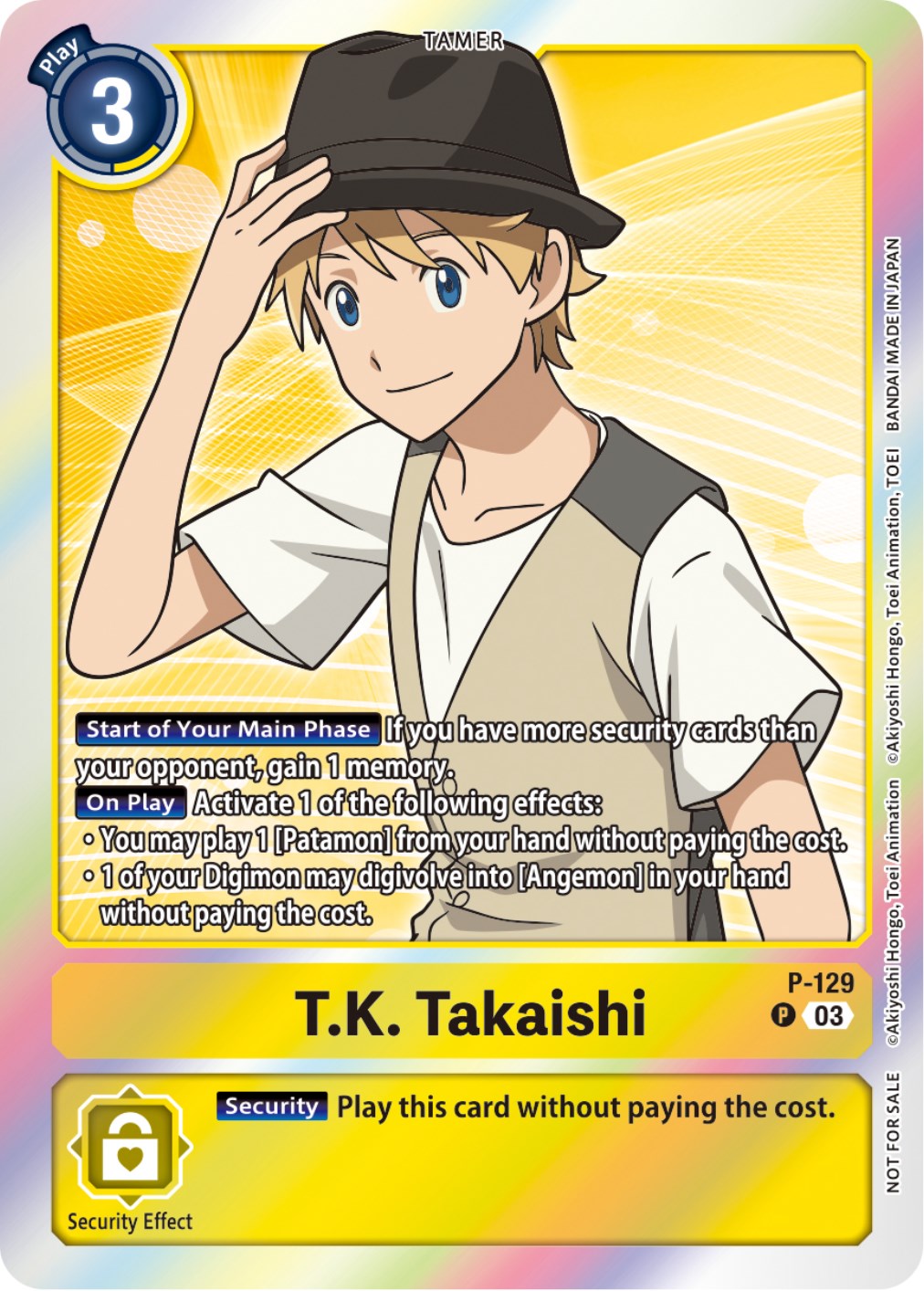 T.K. Takaishi [P-129] (Tamer Party Pack -The Beginning- Ver. 2.0) [Promotional Cards] | Amazing Games TCG