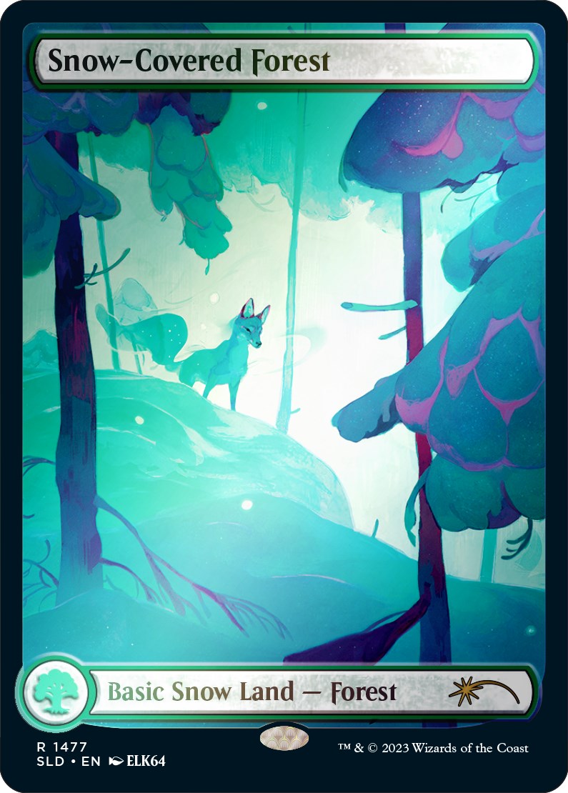 Snow-Covered Forest (1477) (Rainbow Foil) [Secret Lair Drop Series] | Amazing Games TCG