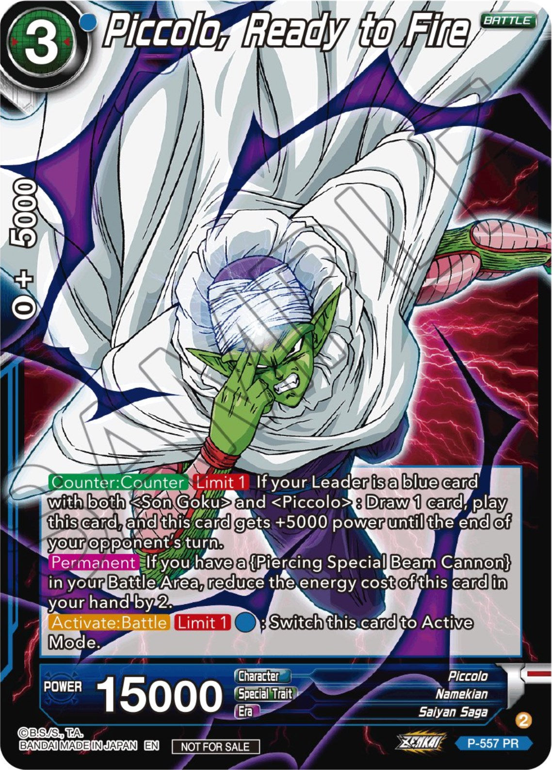 Piccolo, Ready to Fire (Zenkai Series Tournament Pack Vol.6) (P-557) [Tournament Promotion Cards] | Amazing Games TCG