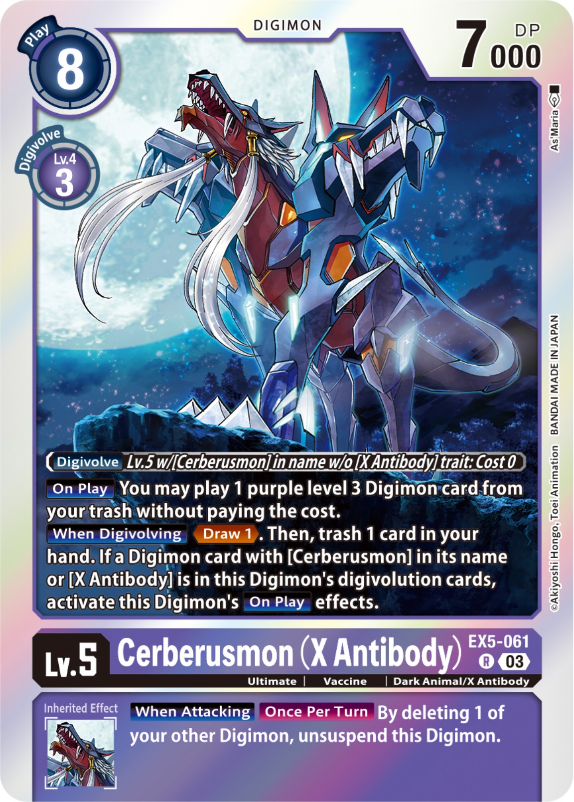 Cerberusmon (X Antibody) [EX5-061] [Animal Colosseum] | Amazing Games TCG