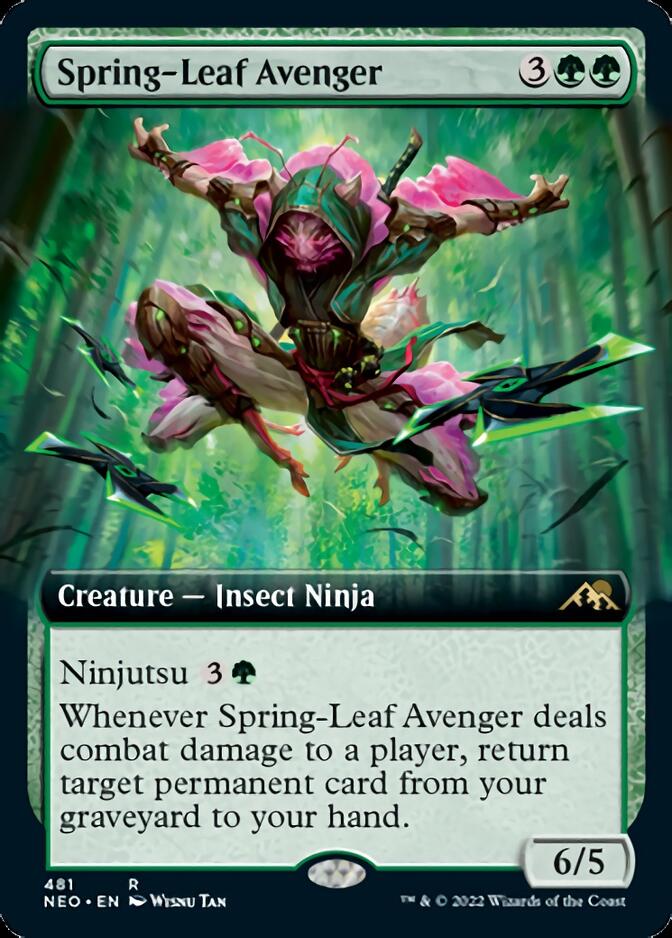 Spring-Leaf Avenger (Extended Art) [Kamigawa: Neon Dynasty] | Amazing Games TCG