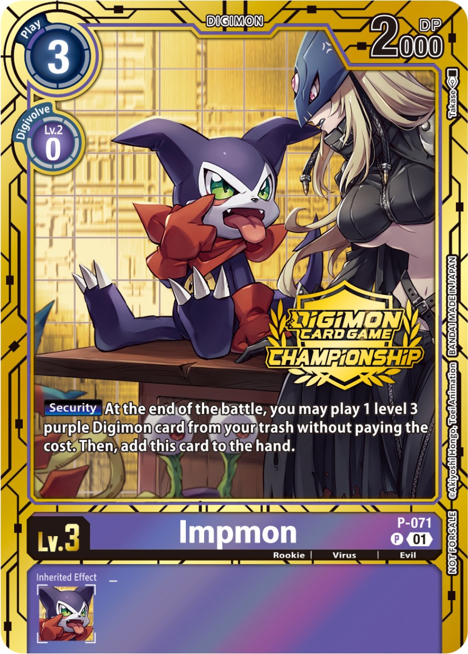 Impmon [P-071] (Championship 2023 Gold Card Set) [Promotional Cards] | Amazing Games TCG