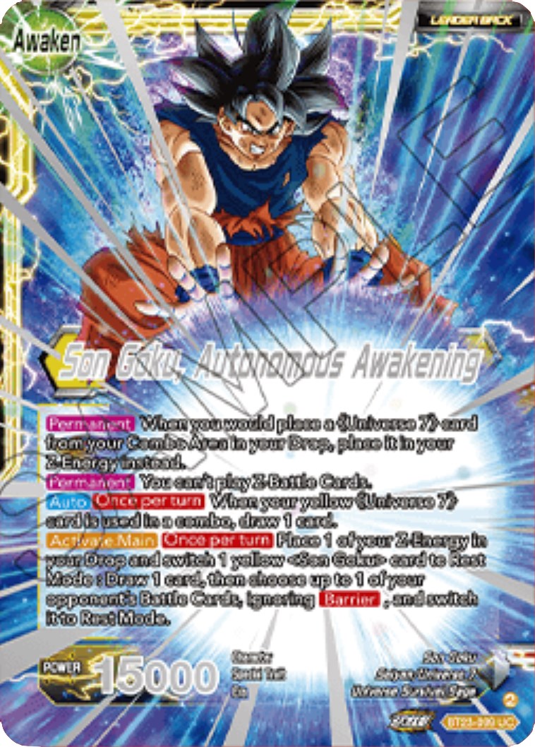 SSB Son Goku // Son Goku, Autonomous Awakening (2023 Championship Finals) (BT23-099) [Tournament Promotion Cards] | Amazing Games TCG