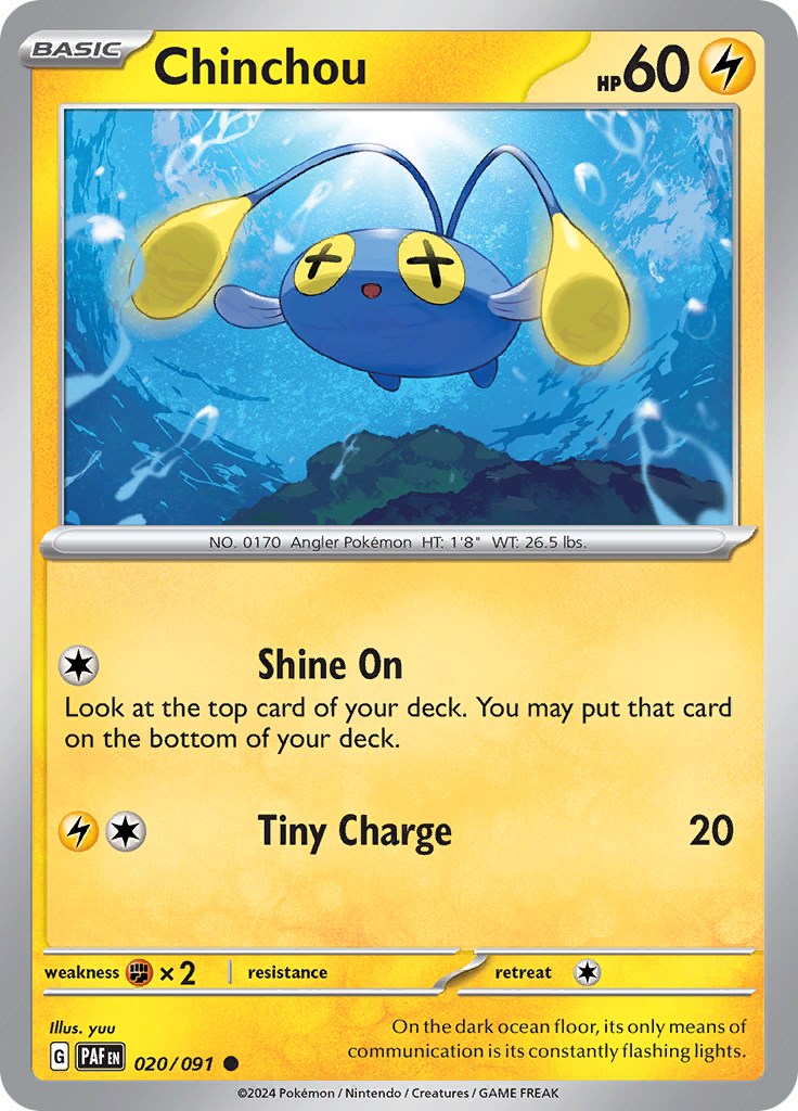 Chinchou (020/091) [Scarlet & Violet: Paldean Fates] | Amazing Games TCG