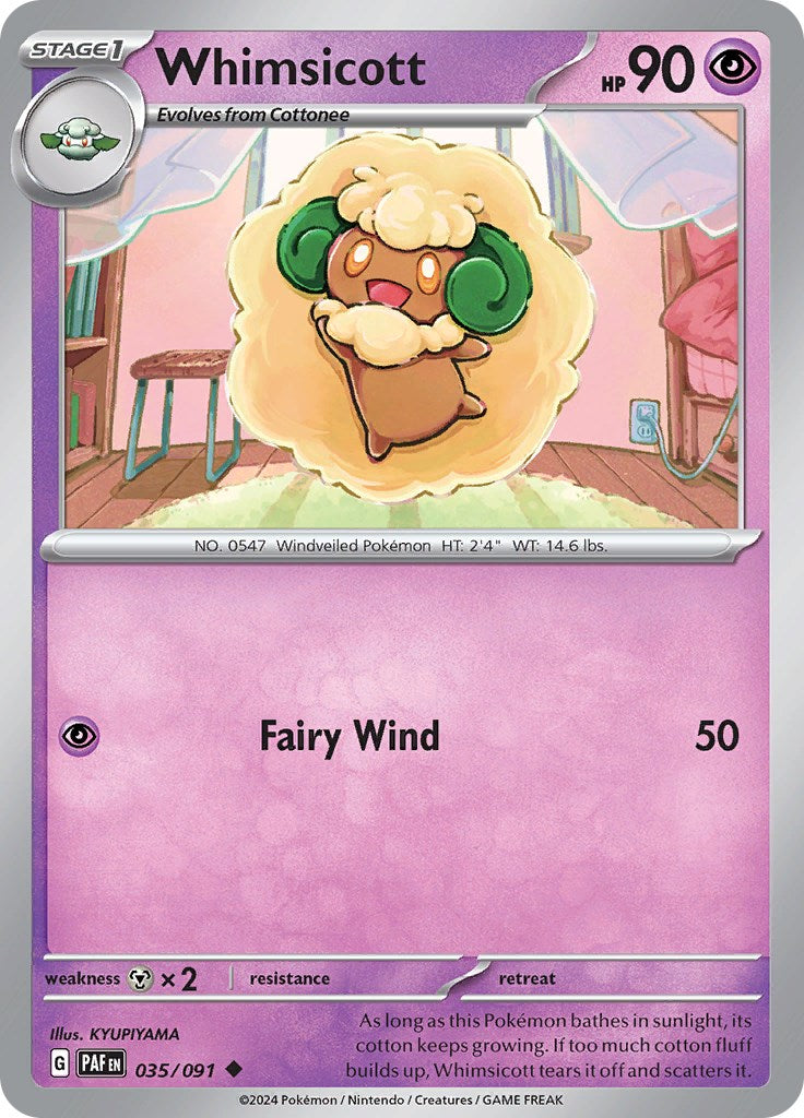 Whimsicott (035/091) [Scarlet & Violet: Paldean Fates] | Amazing Games TCG