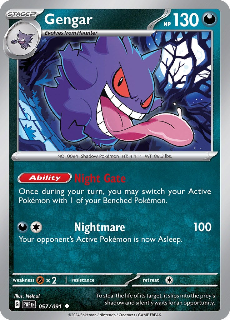 Gengar (057/091) [Scarlet & Violet: Paldean Fates] | Amazing Games TCG