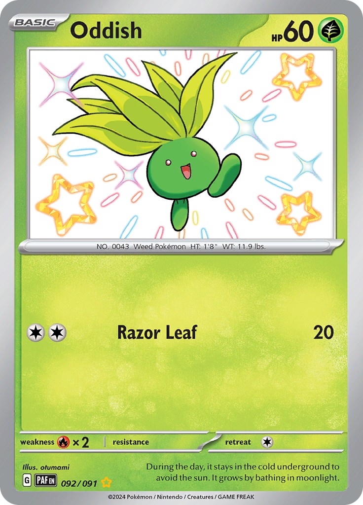 Oddish (092/091) [Scarlet & Violet: Paldean Fates] | Amazing Games TCG