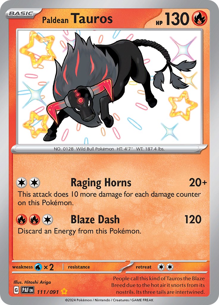 Paldean Tauros (111/091) [Scarlet & Violet: Paldean Fates] | Amazing Games TCG