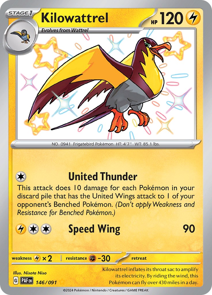 Kilowattrel (146/091) [Scarlet & Violet: Paldean Fates] | Amazing Games TCG