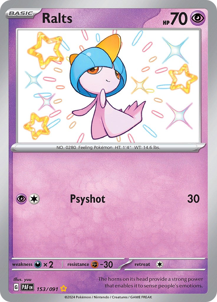 Ralts (153/091) [Scarlet & Violet: Paldean Fates] | Amazing Games TCG