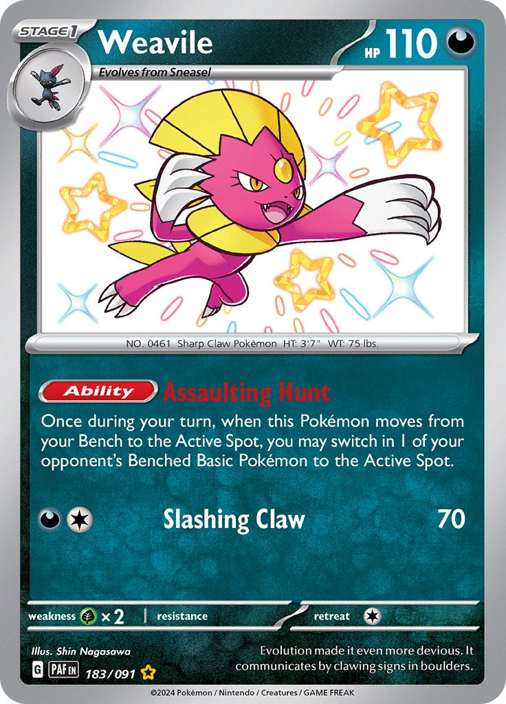 Weavile (183/091) [Scarlet & Violet: Paldean Fates] | Amazing Games TCG