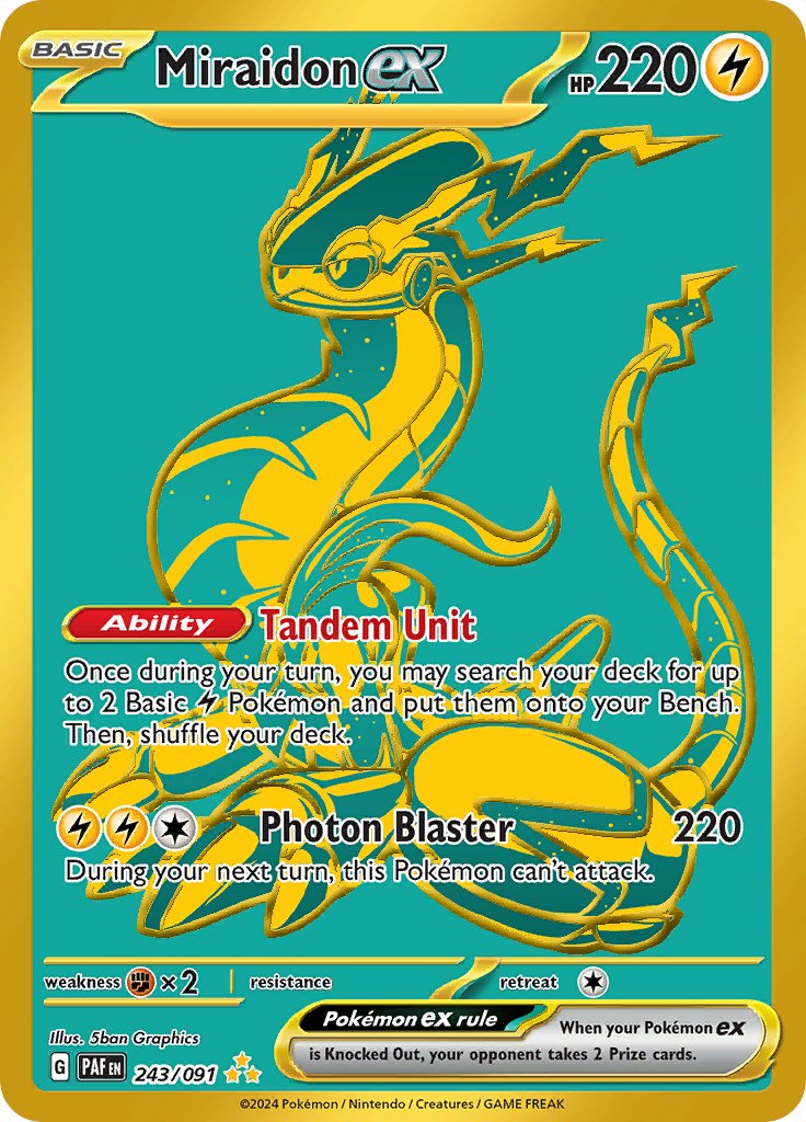 Miraidon ex (243/091) [Scarlet & Violet: Paldean Fates] | Amazing Games TCG