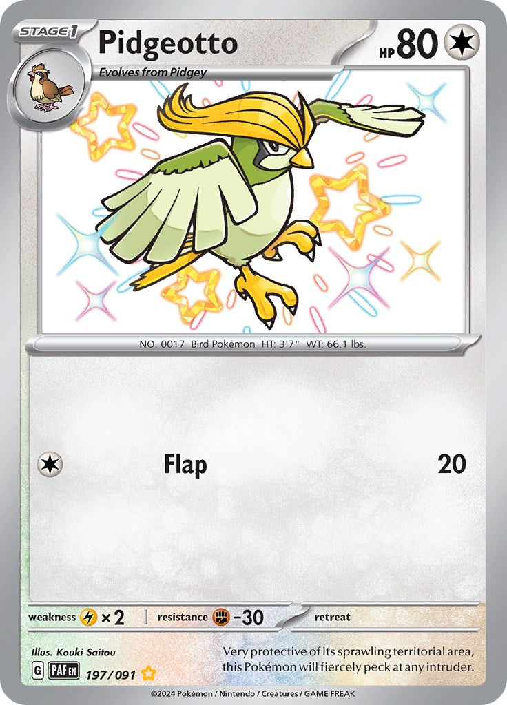 Pidgeotto (197/091) [Scarlet & Violet: Paldean Fates] | Amazing Games TCG