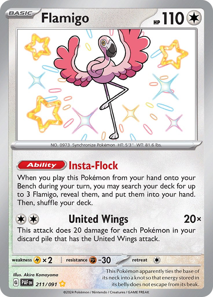 Flamigo (211/091) [Scarlet & Violet: Paldean Fates] | Amazing Games TCG