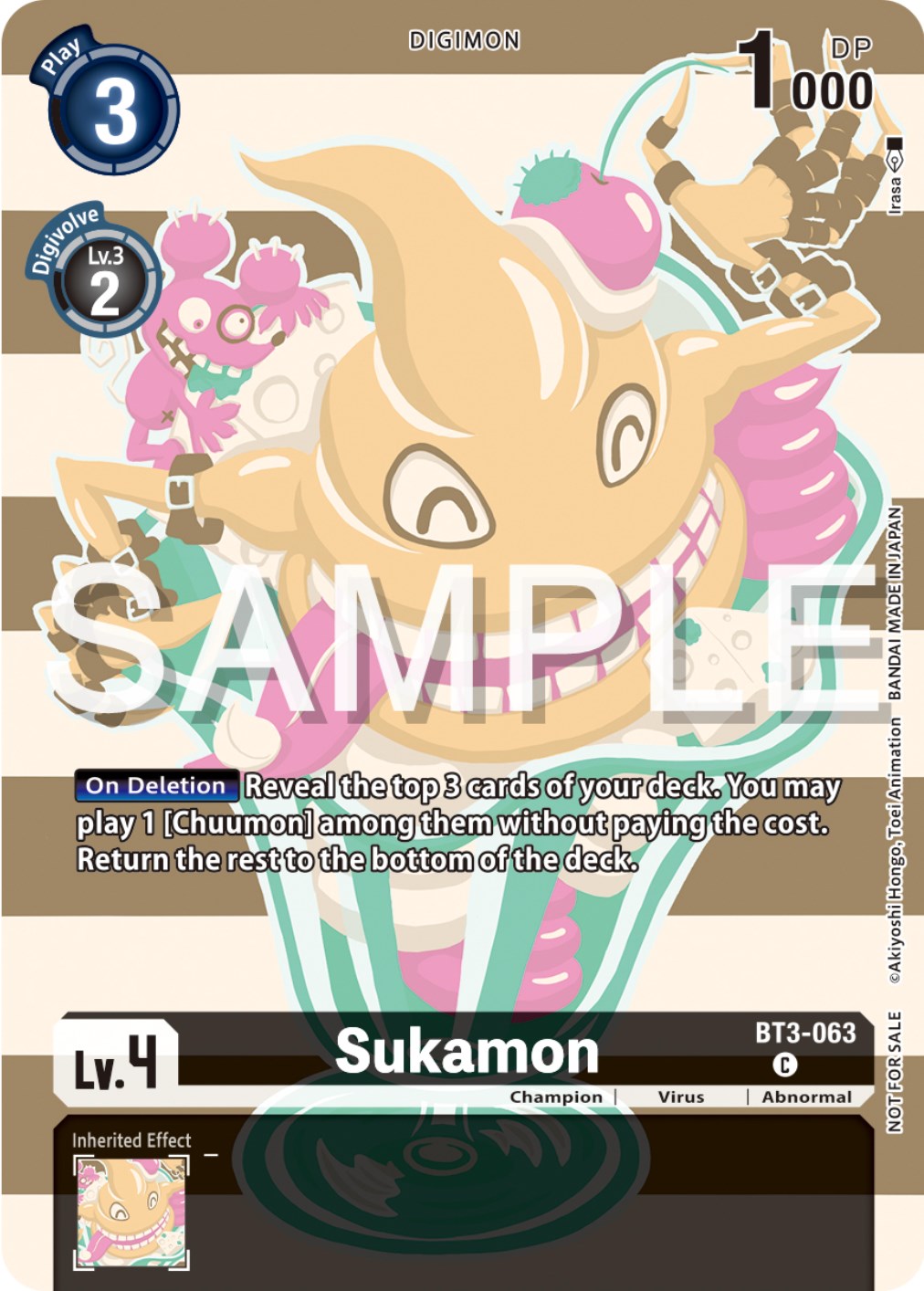 Sukamon [BT3-063] (Digimon Illustration Competition Pack 2023) [Release Special Booster Promos] | Amazing Games TCG