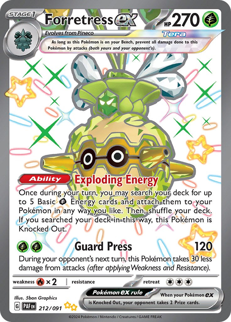 Forretress ex (212/091) [Scarlet & Violet: Paldean Fates] | Amazing Games TCG