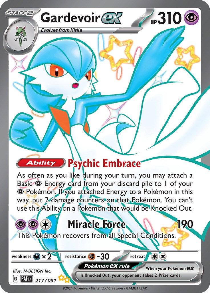 Gardevoir ex (217/091) [Scarlet & Violet: Paldean Fates] | Amazing Games TCG