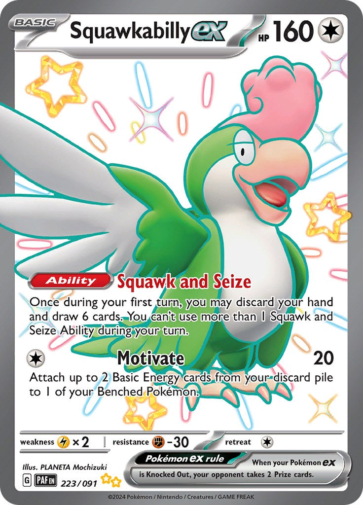 Squawkabilly ex (223/091) [Scarlet & Violet: Paldean Fates] | Amazing Games TCG