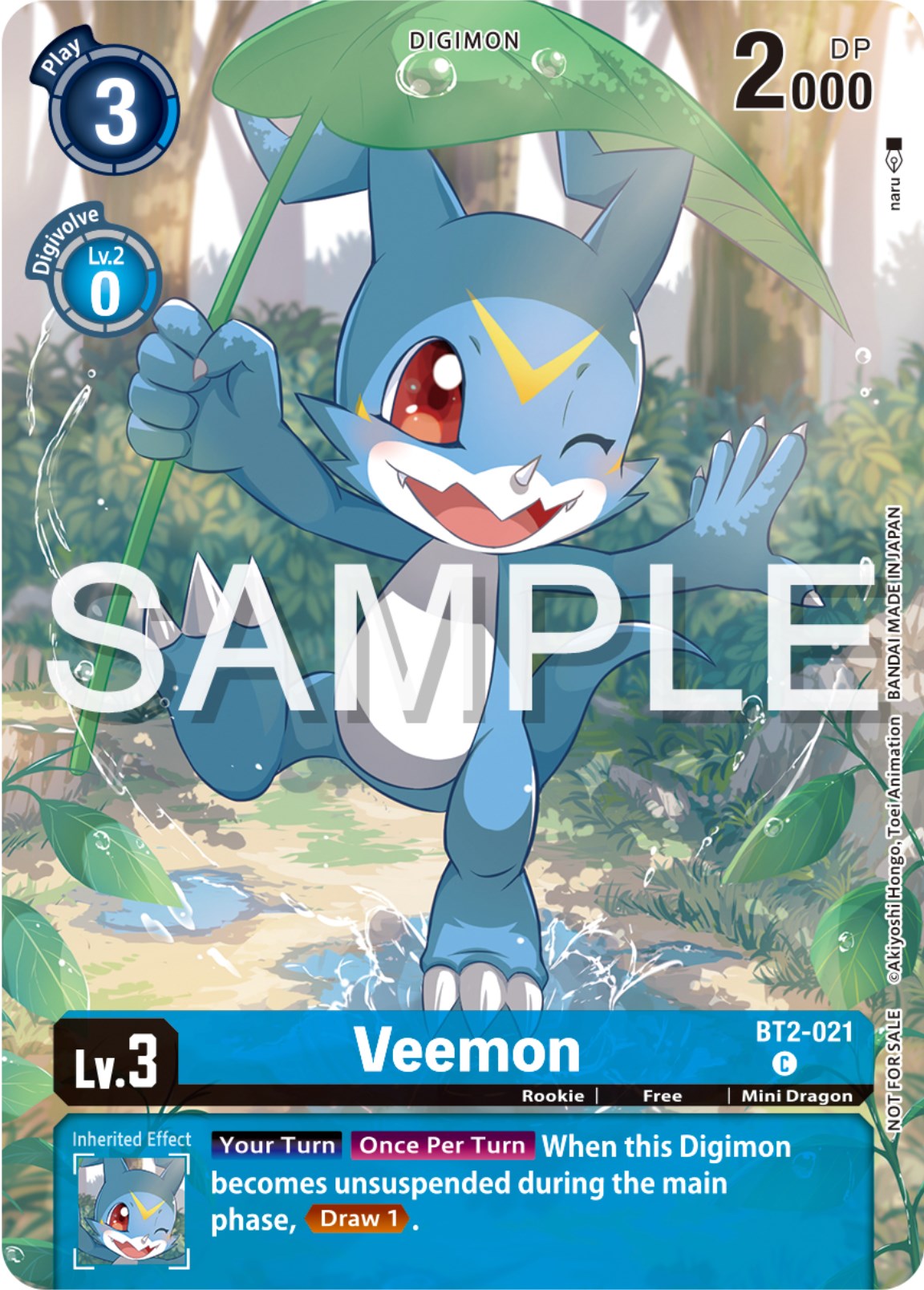 Veemon [BT2-021] (Digimon Illustration Competition Pack 2023) [Release Special Booster Promos] | Amazing Games TCG