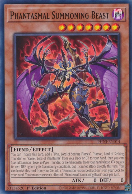 Phantasmal Summoning Beast [PHNI-EN014] Common | Amazing Games TCG