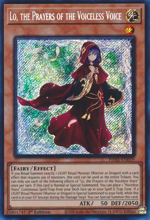 Lo, the Prayers of the Voiceless Voice [PHNI-EN019] Secret Rare | Amazing Games TCG